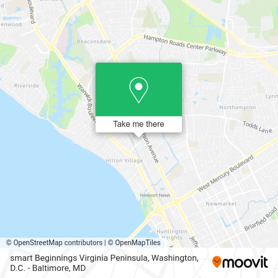 smart Beginnings Virginia Peninsula map