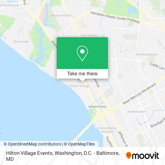 Hilton Village Events map