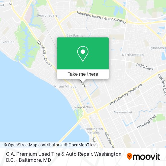 Mapa de C.A. Premium Used Tire & Auto Repair