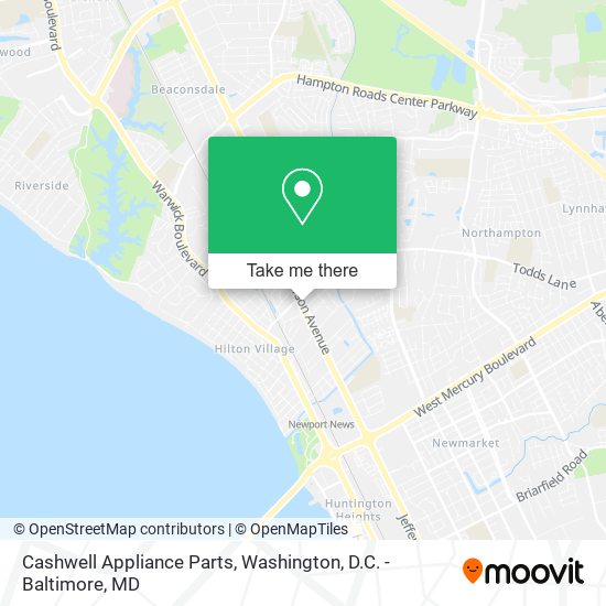 Cashwell Appliance Parts map