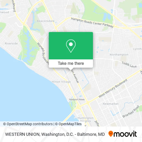 WESTERN UNION map