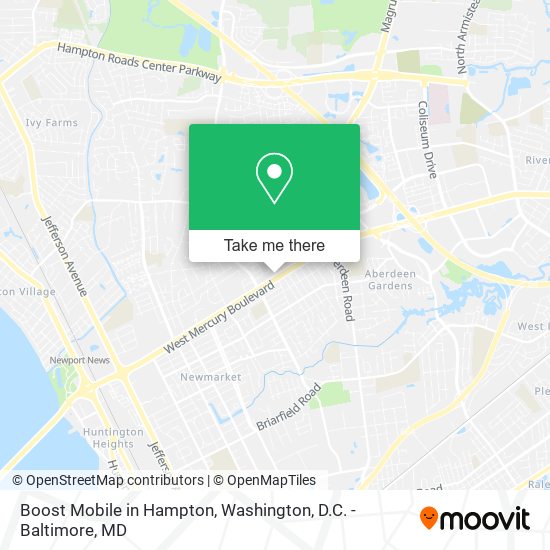 Mapa de Boost Mobile in Hampton