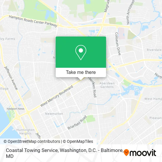 Coastal Towing Service map