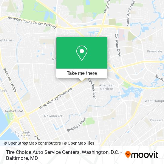 Mapa de Tire Choice Auto Service Centers