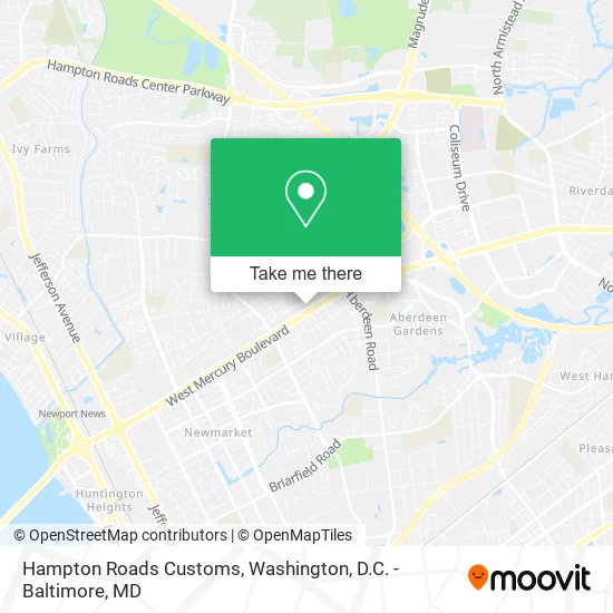 Hampton Roads Customs map