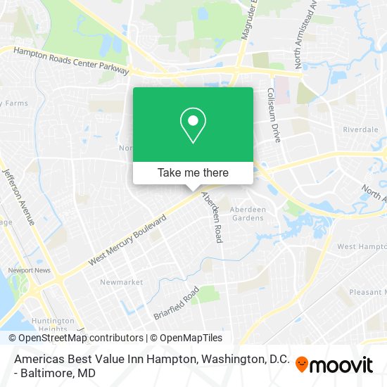 Americas Best Value Inn Hampton map