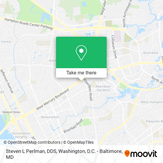 Steven L Perlman, DDS map