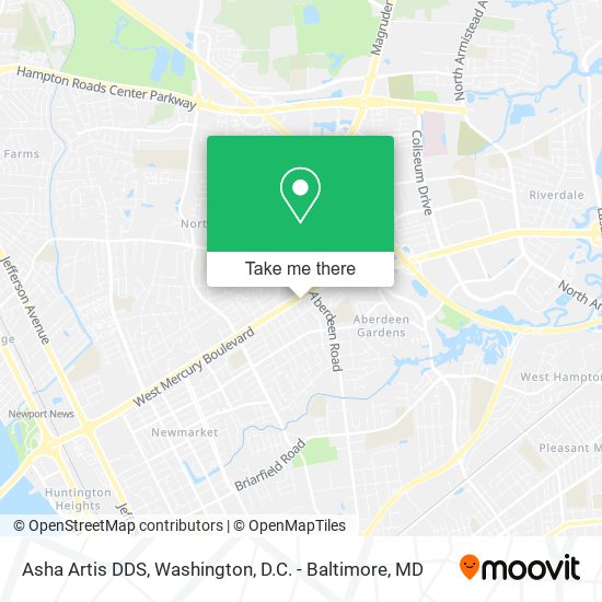 Asha Artis DDS map