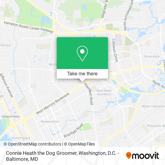 Connie Heath the Dog Groomer map