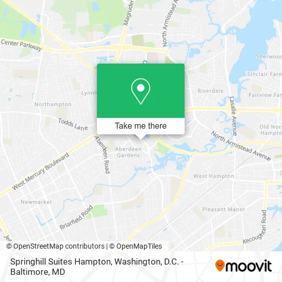 Springhill Suites Hampton map