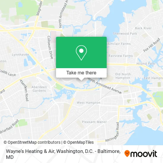 Wayne's Heating & Air map