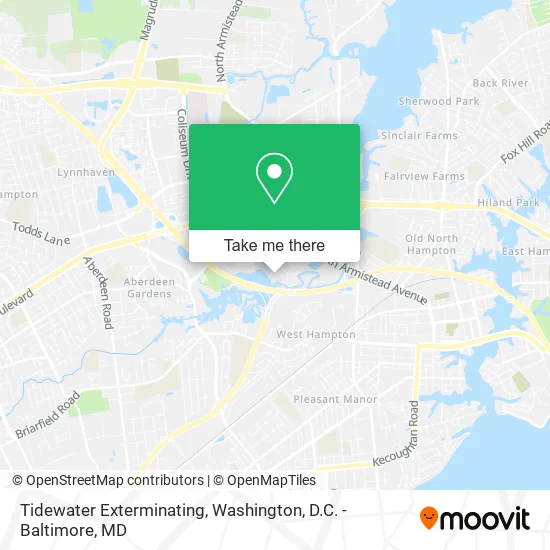 Tidewater Exterminating map