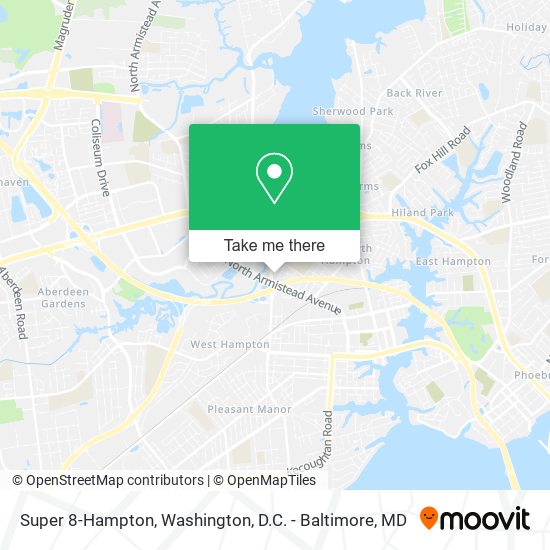 Super 8-Hampton map