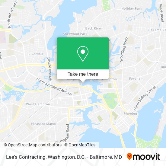 Lee's Contracting map