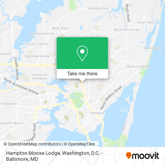 Hampton Moose Lodge map
