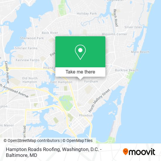 Mapa de Hampton Roads Roofing