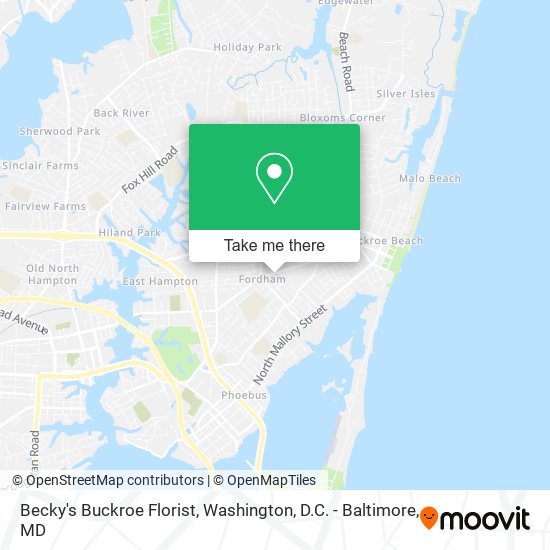 Becky's Buckroe Florist map