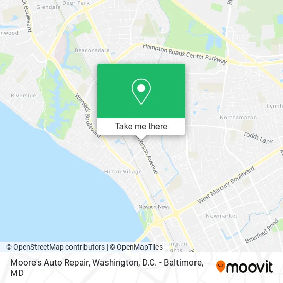 Moore's Auto Repair map
