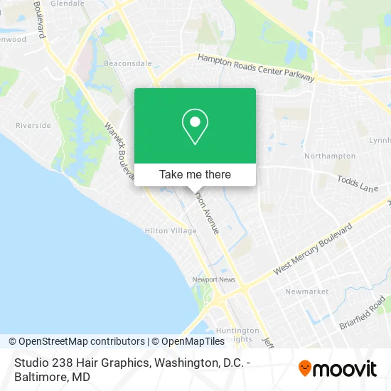 Studio 238 Hair Graphics map