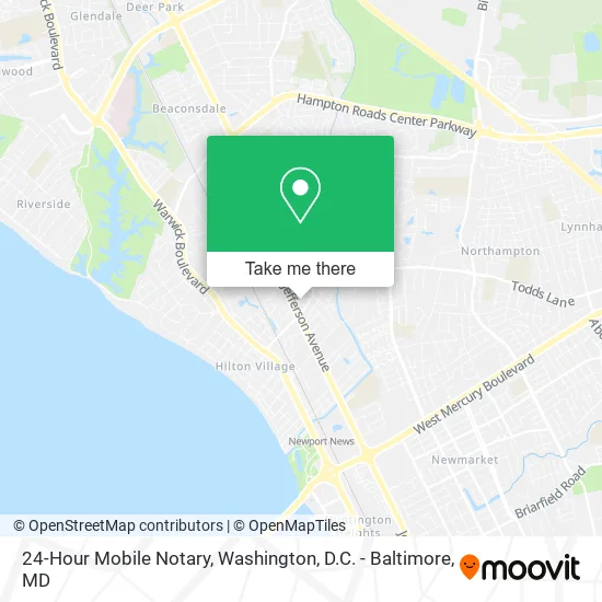 24-Hour Mobile Notary map