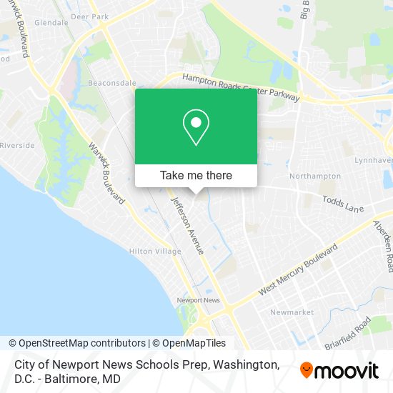 Mapa de City of Newport News Schools Prep
