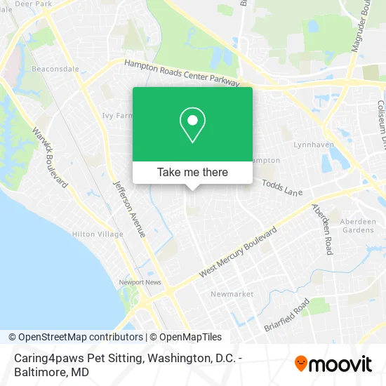 Caring4paws Pet Sitting map