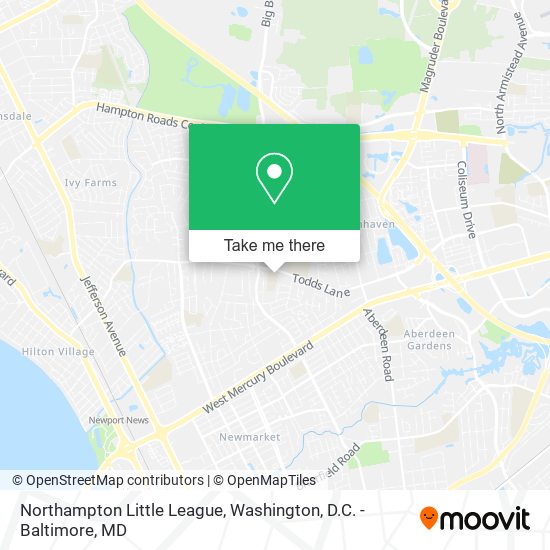 Northampton Little League map