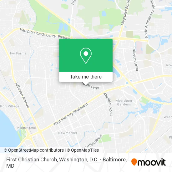 First Christian Church map