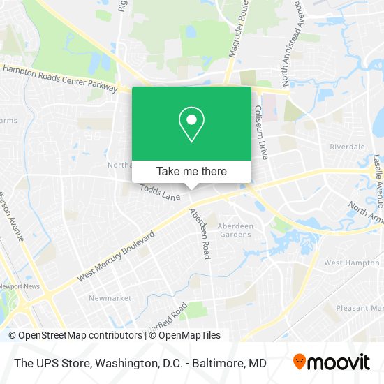 The UPS Store map