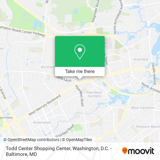 Mapa de Todd Center Shopping Center