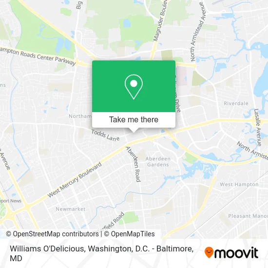 Williams O'Delicious map