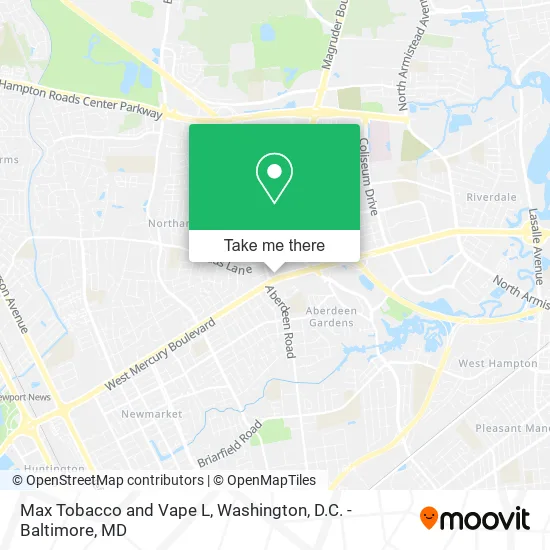 Max Tobacco and Vape L map