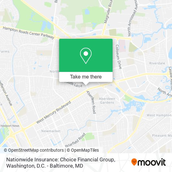Mapa de Nationwide Insurance: Choice Financial Group