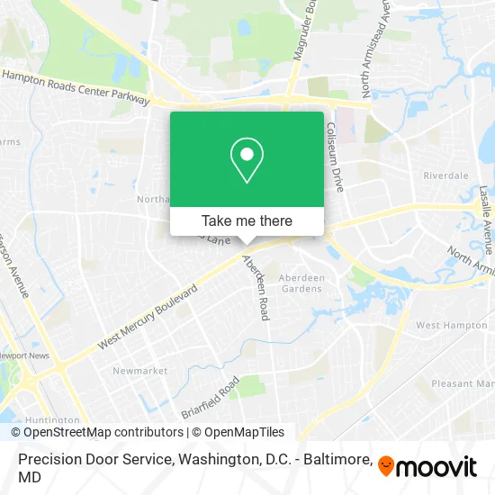 Precision Door Service map