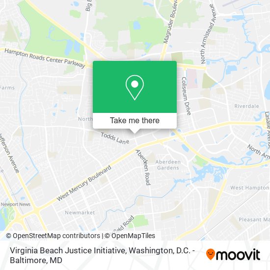 Virginia Beach Justice Initiative map