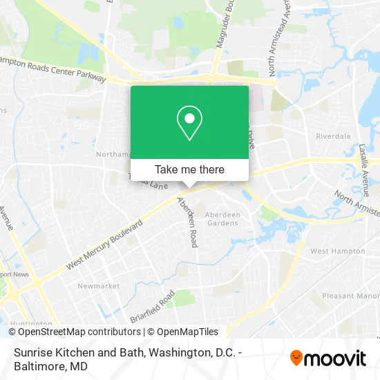 Sunrise Kitchen and Bath map
