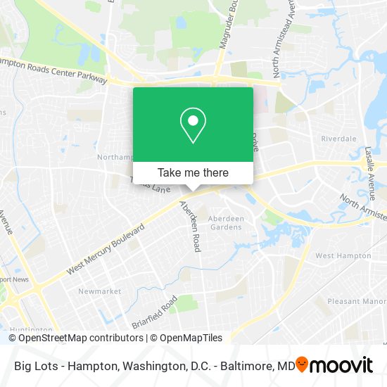 Mapa de Big Lots - Hampton