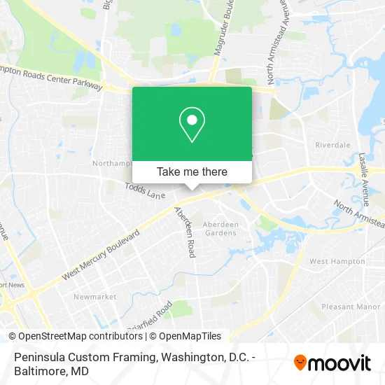 Peninsula Custom Framing map