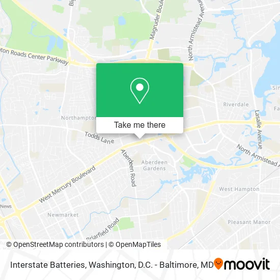 Interstate Batteries map