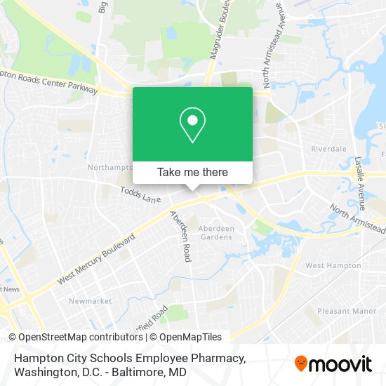 Mapa de Hampton City Schools Employee Pharmacy