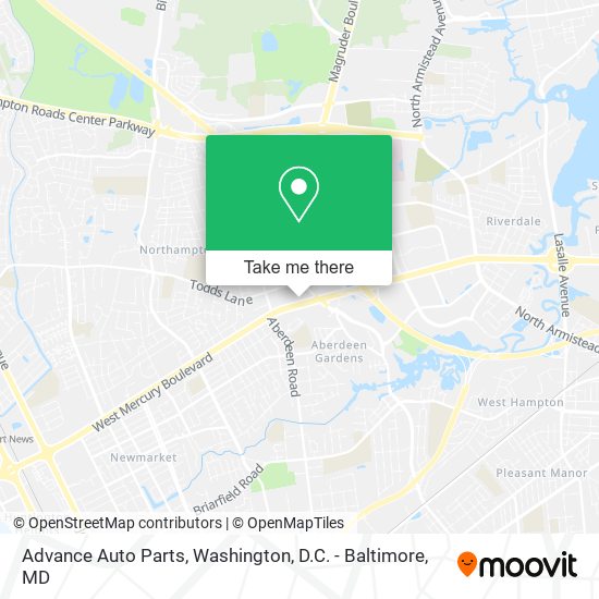 Advance Auto Parts map