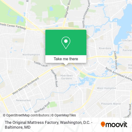 The Original Mattress Factory map
