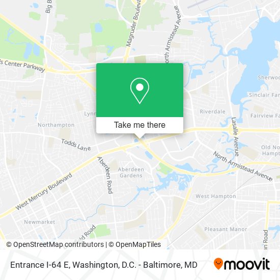 Entrance I-64 E map