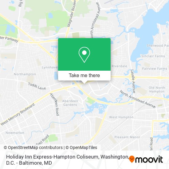 Mapa de Holiday Inn Express-Hampton Coliseum