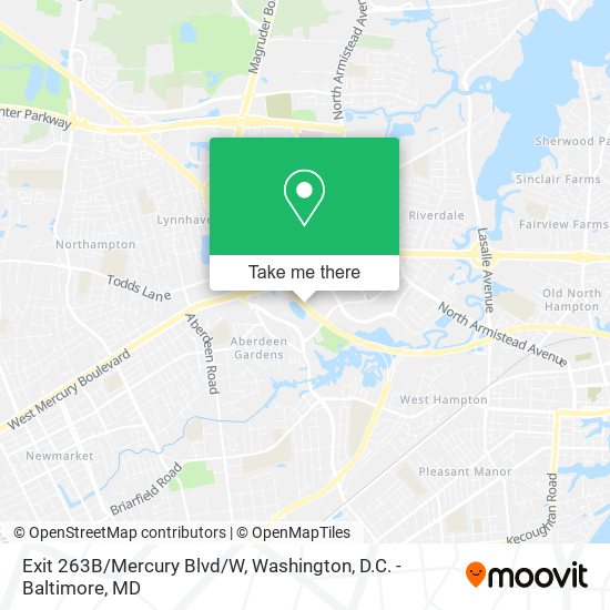 Exit 263B/Mercury Blvd/W map