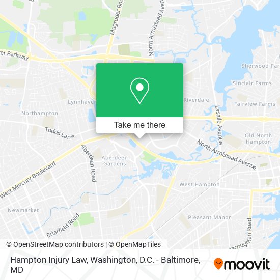 Mapa de Hampton Injury Law