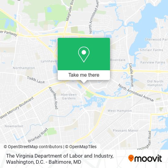 The Virginia Department of Labor and Industry map