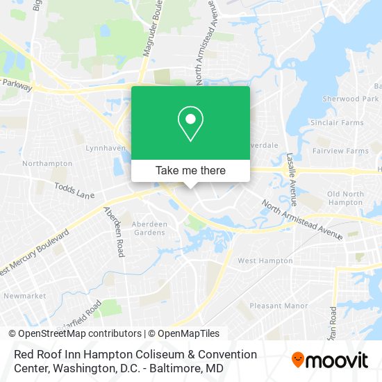 Red Roof Inn Hampton Coliseum & Convention Center map