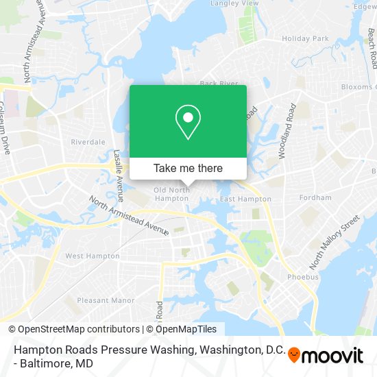 Mapa de Hampton Roads Pressure Washing