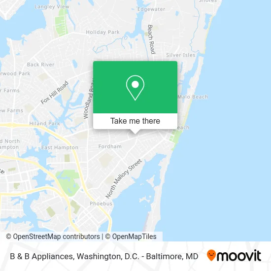B & B Appliances map